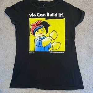 🔮 3/$15!! Tee Fury Black Lego We Can Build It Tee Size S